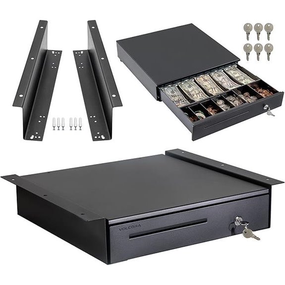 Volcora 16 Cash Register Drawer with Mounting Bracket