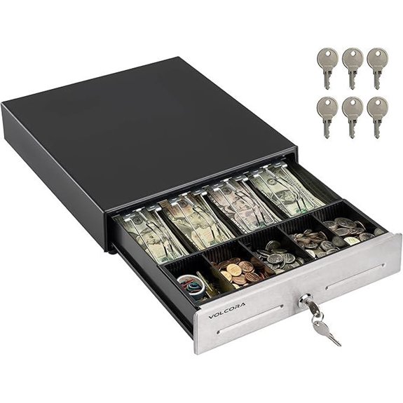 Volcora 13 Cash Register Drawer with Lock