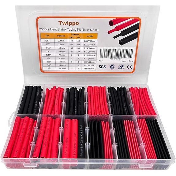 Heat Shrink Tubing Kit 355pcs Waterproof 3:1 Adhesive