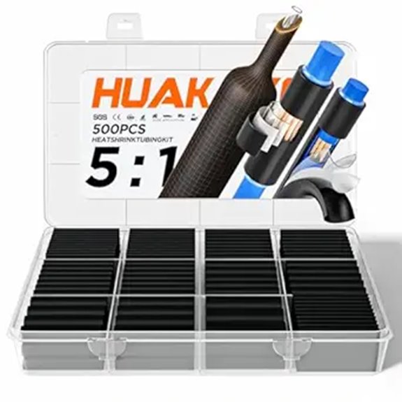 5:1 Heat Shrink Tubing Kit 500 pcs Waterproof