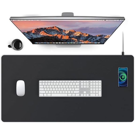 Wireless Charging Mouse Pad with Waterproof Surface