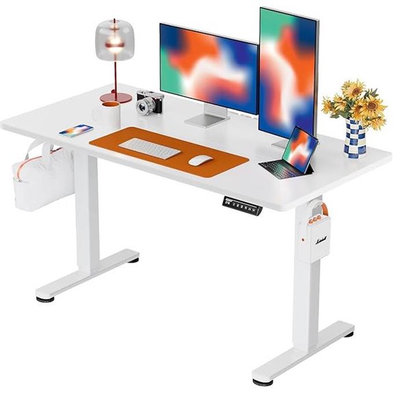 ErGear Height Adjustable Electric Standing Desk (White)