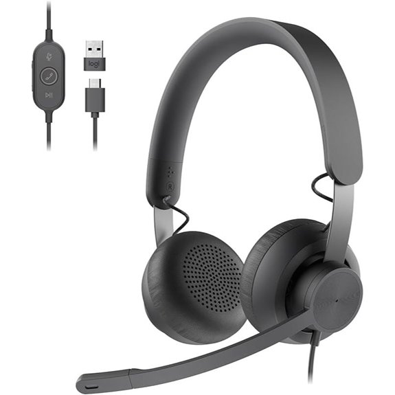 Logitech Zone 750 Wired On-Ear Headset