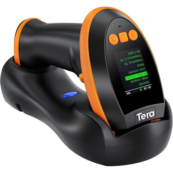 Tera Wireless Barcode Scanner with Screen and Charging