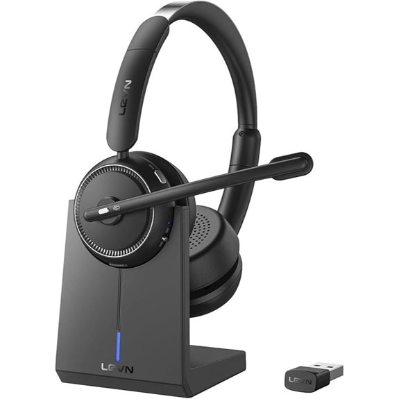 Wireless Bluetooth Headset with Mic for Work