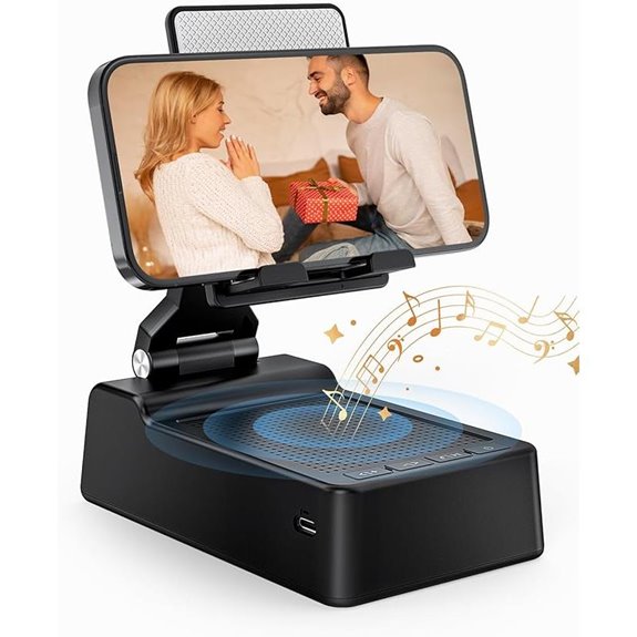 Bluetooth Phone Stand with Speakers for Men and Women