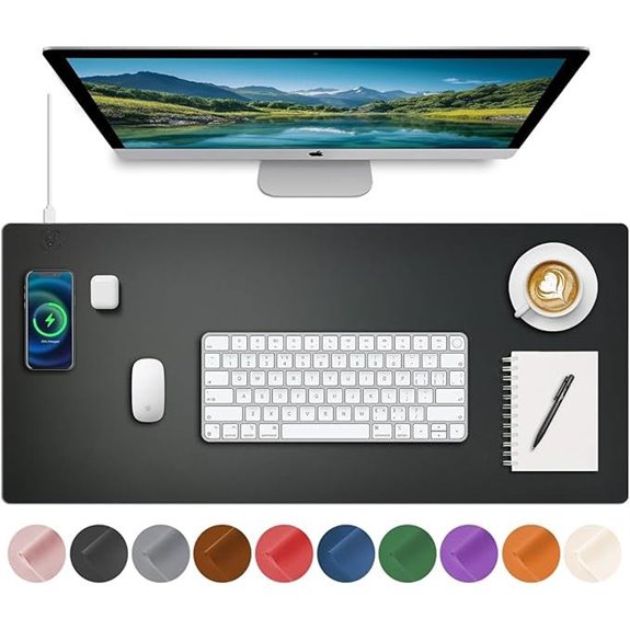 Wireless Charging Desk Mat and Mouse Pad (32x16)