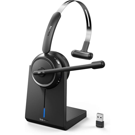 LEVN Wireless Headset 5.2 with Mic and Noise Cancelling