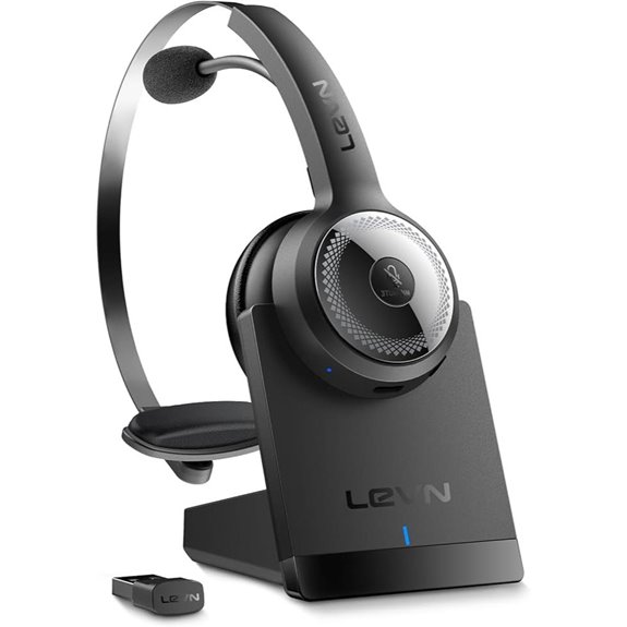 LEVN Wireless Headset with Mic for Work