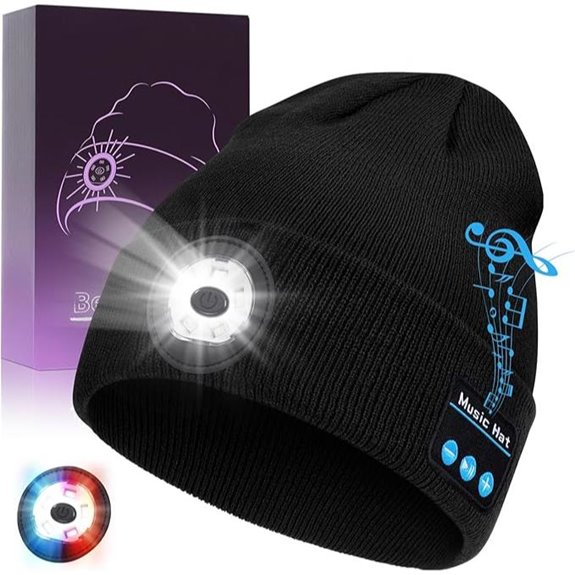 Bluetooth Beanie with Light Speakers & Mic