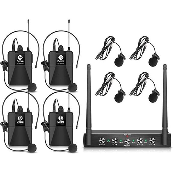Debra Audio Pro UHF 4-Channel Wireless Microphone System