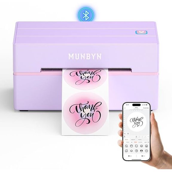 MUNBYN Bluetooth Thermal Label Printer for Shipping