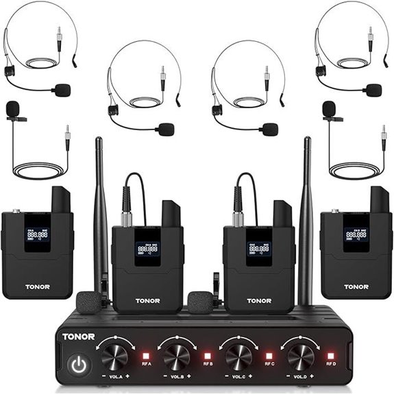 TONOR Wireless Microphone System with UHF Channels