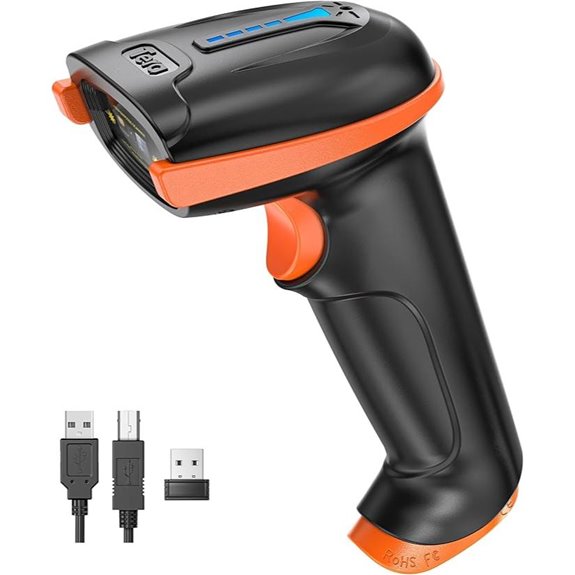 Tera Wireless 1D Barcode Scanner with USB & Wireless