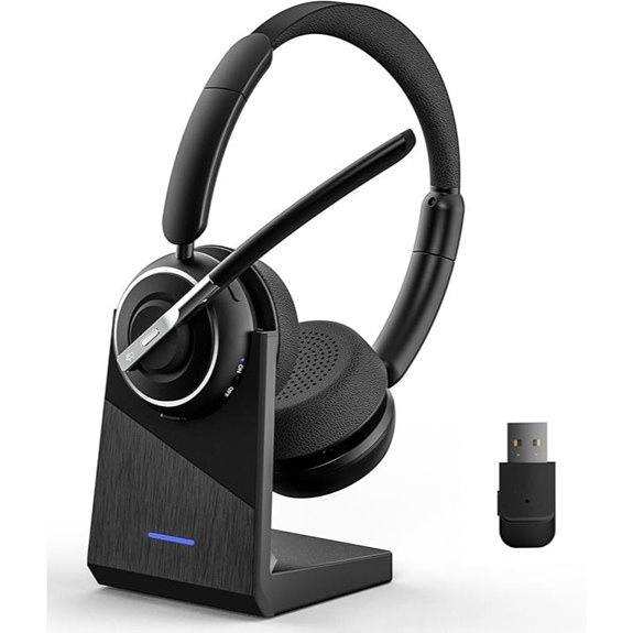 Wireless Headset with Mic for Work (2025 Upgrade)