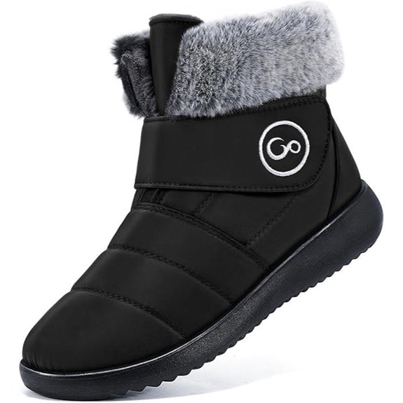 Aomigoct Women’s Fur-Lined Waterproof Snow Boots