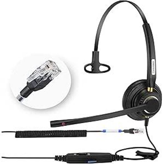 Yealink Phone Headset with Mute Switch and Noise Cancelling