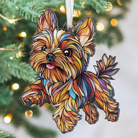 FLAGWIX Yorkie Christmas Ornaments - Dog Gift