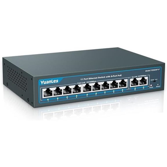 YuanLey 9 Port PoE Switch with 2 Uplink Ports