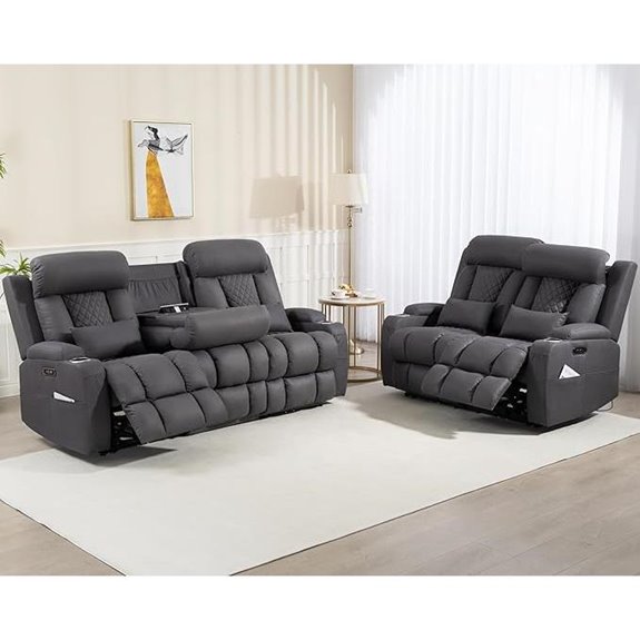 Zero Wall Hugger Power Reclining Sofa Set