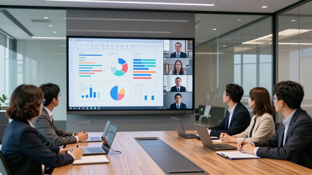 optimal conference room display size