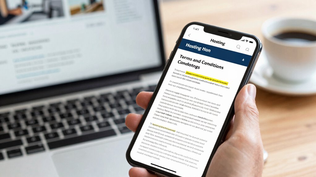 review hosting agreement terms